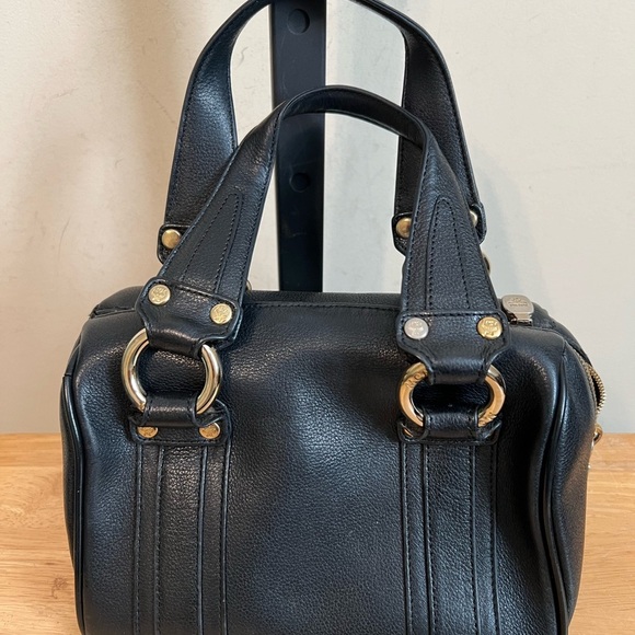 MCM Black and Mini Boston Handbag with Structured Design - Picture 2 of 13